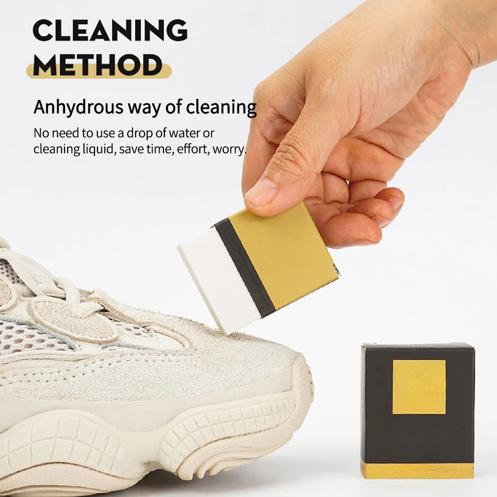 Sneaker Care Suede - Super Clean Schuhreinigungsradierer, Schuhbürste, Gummiblock für