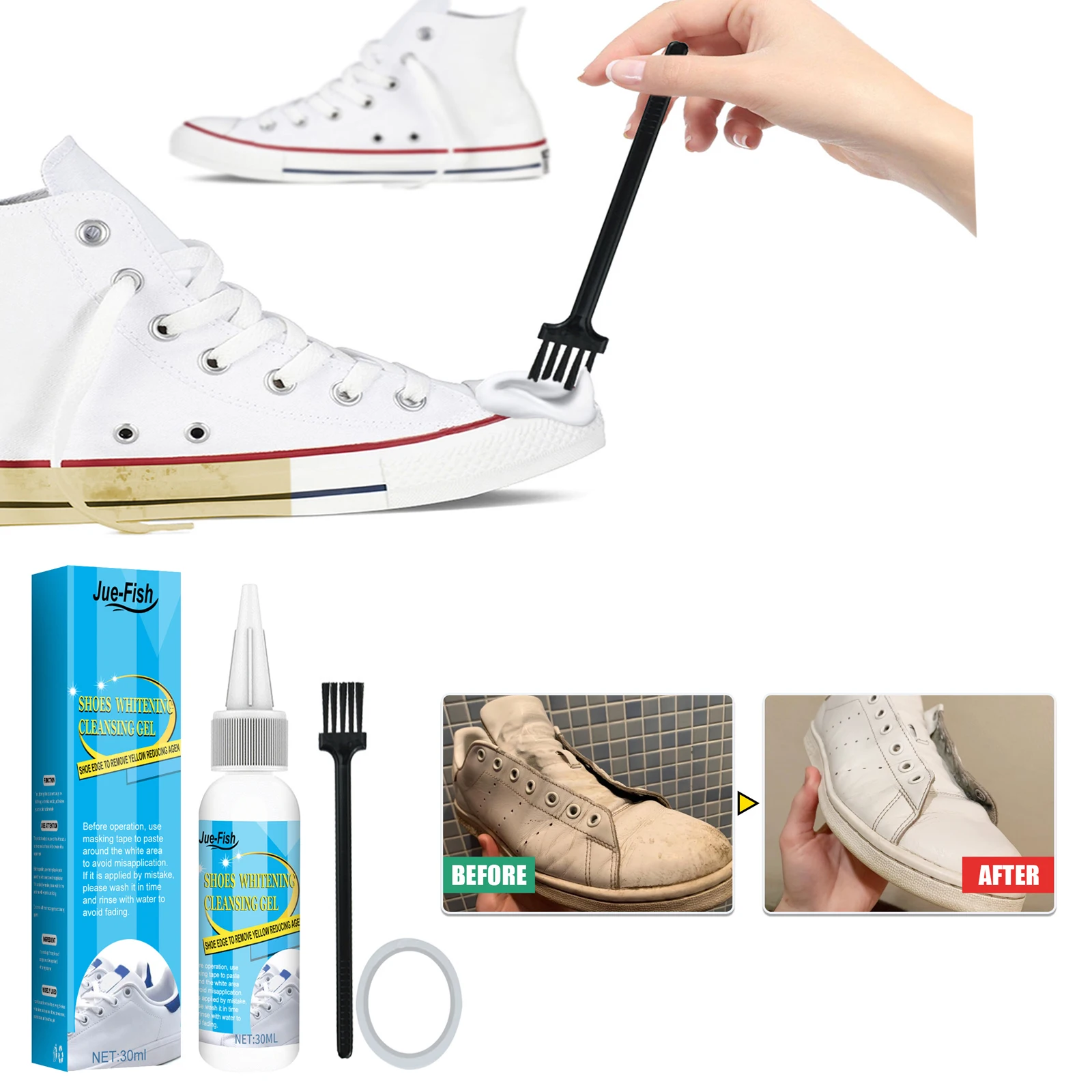 Sneaker Cleaning Kit - Weiße Schuhe Reinigung Gel Fleck Schmutz