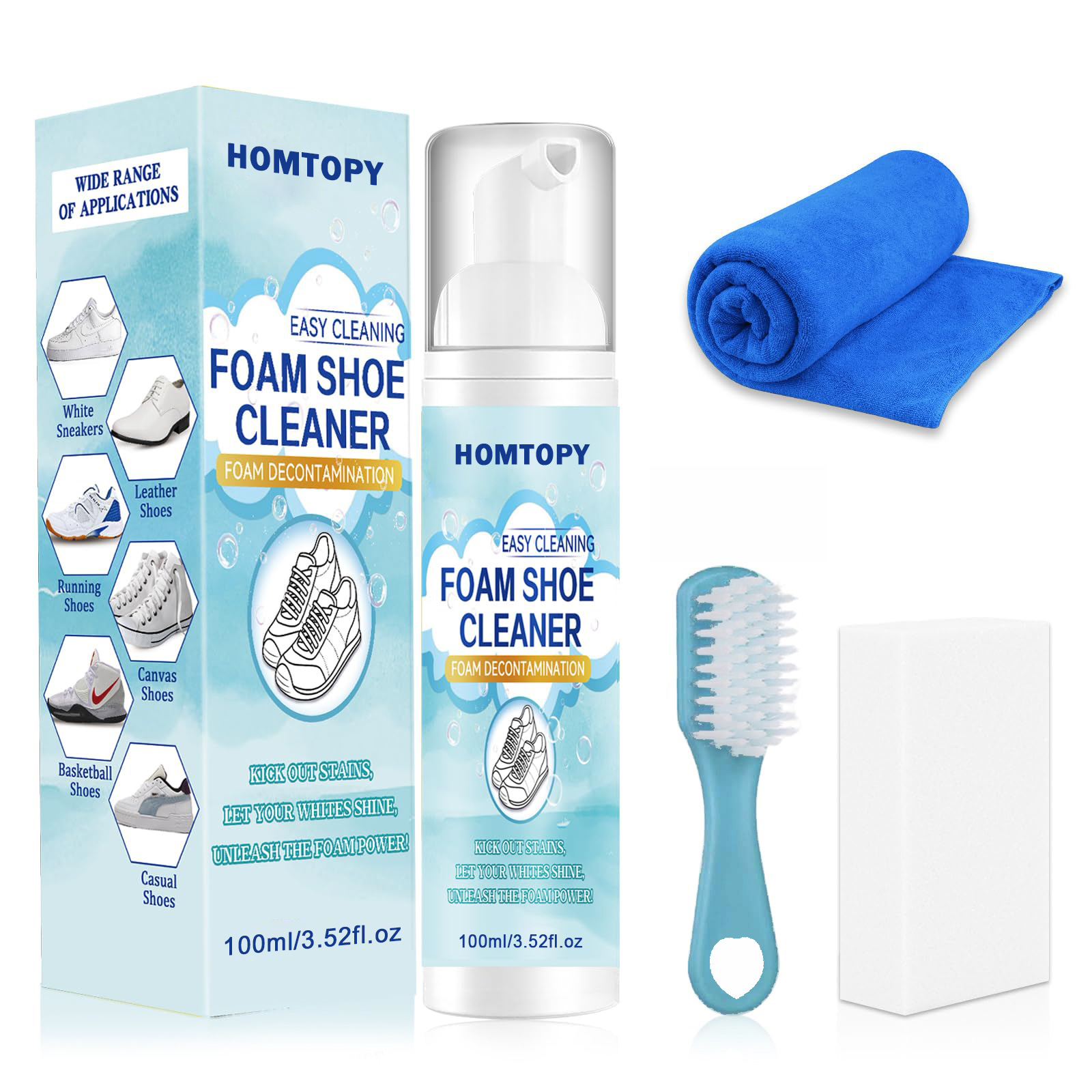 Sneaker Cleaning Kit - Schuhreinigungsset, Sneaker-Reiniger entfernt Schmutz und Flecken,