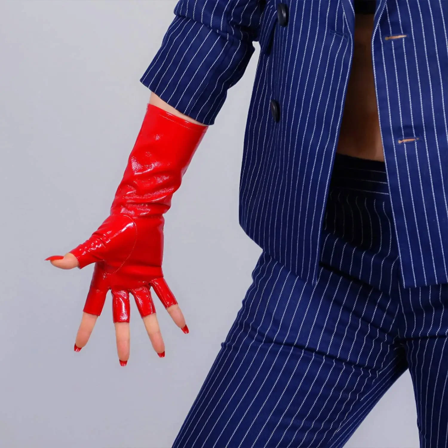 Damen Glänzende Rote HALBFINGE – Patent Leather Shine Bewertung und Preis